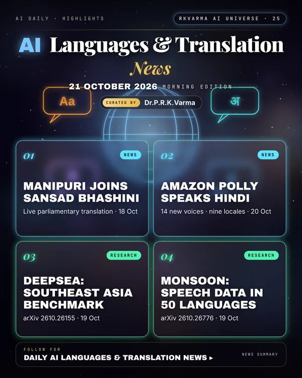 Poster: AI Languages & Translation, 21 October 2026