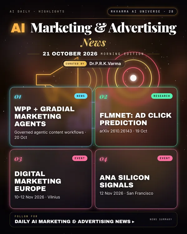 Poster: AI Marketing & Advertising, 21 October 2026