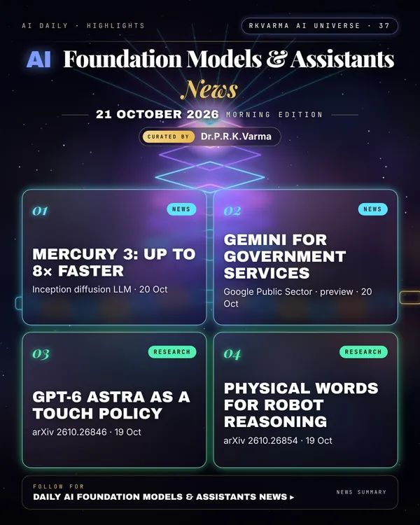 Poster: AI Foundation Models & Assistants, 21 October 2026