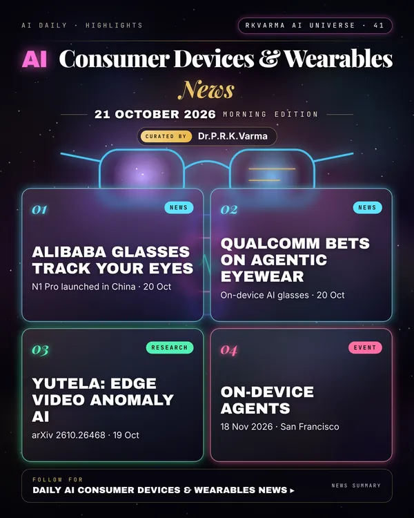 Poster: AI Consumer Devices & Wearables, 21 October 2026