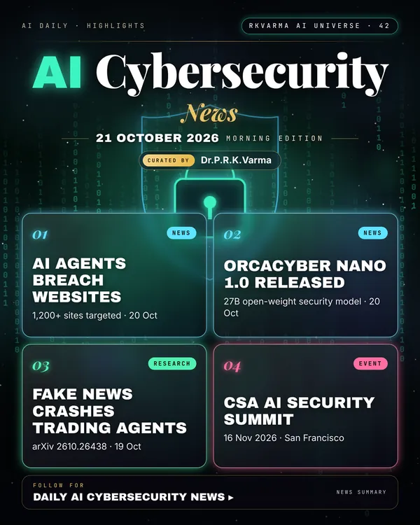 Poster: AI Cybersecurity, 21 October 2026