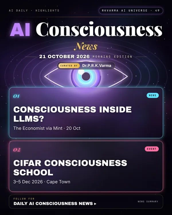 Poster: AI Consciousness, 21 October 2026