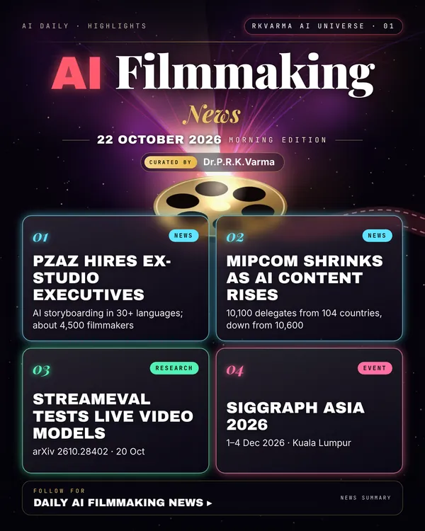 Poster: AI Filmmaking, 22 October 2026