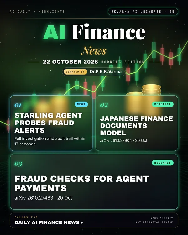Poster: AI Finance, 22 October 2026