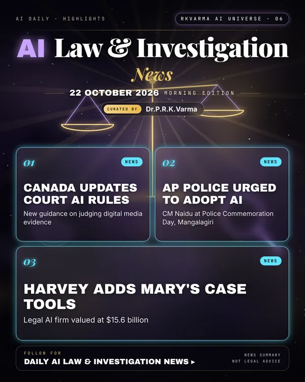 Poster: AI Law & Investigation, 22 October 2026