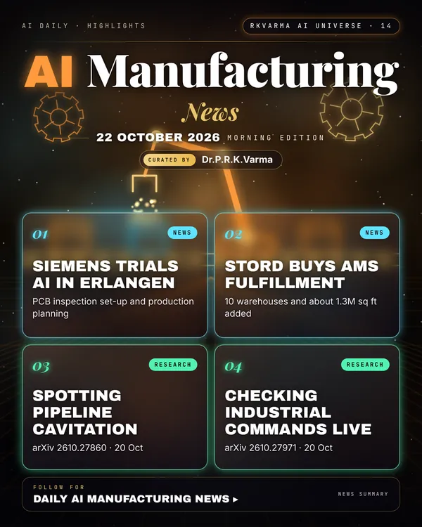 Poster: AI Manufacturing, 22 October 2026