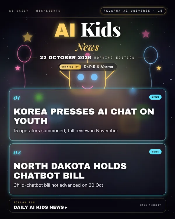 Poster: AI Kids, 22 October 2026