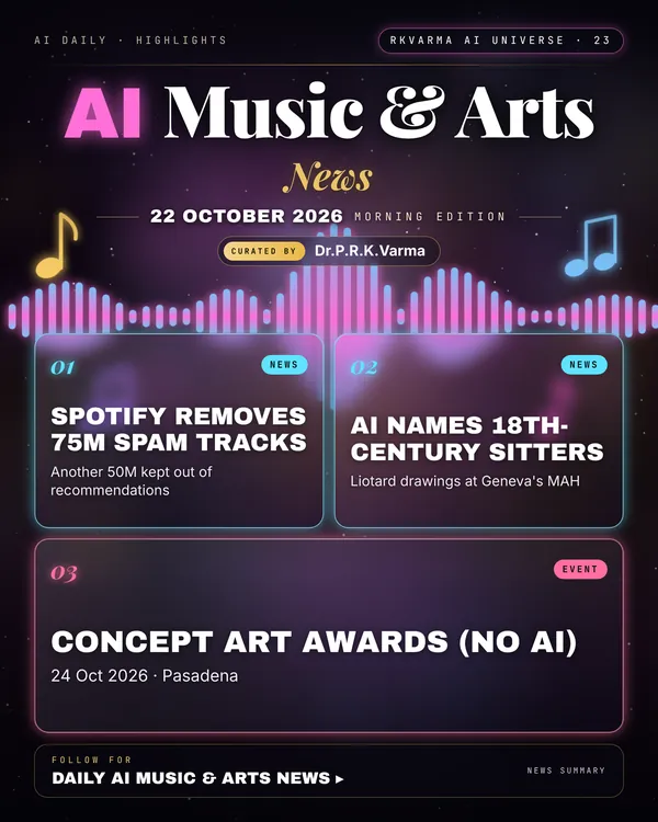 Poster: AI Music & Arts, 22 October 2026