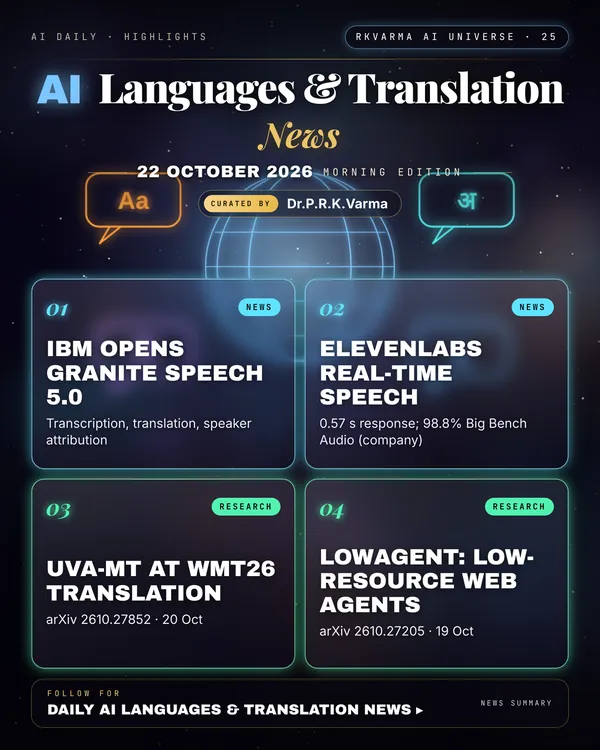 Poster: AI Languages & Translation, 22 October 2026