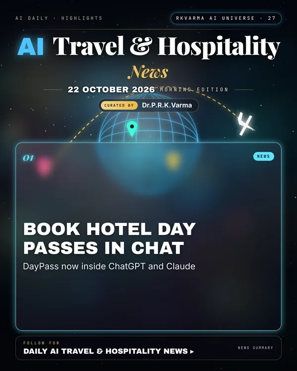 Poster: AI Travel & Hospitality, 22 October 2026