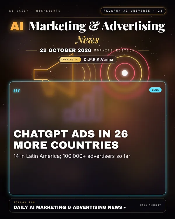 Poster: AI Marketing & Advertising, 22 October 2026