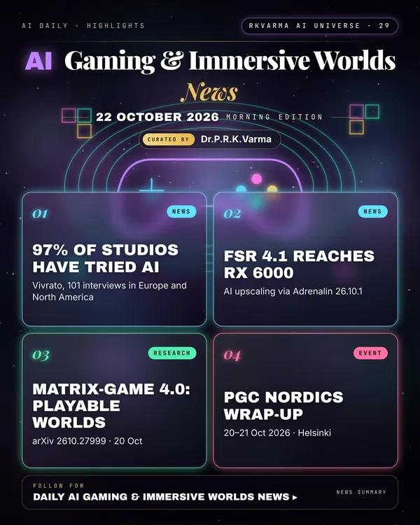 Poster: AI Gaming & Immersive Worlds, 22 October 2026