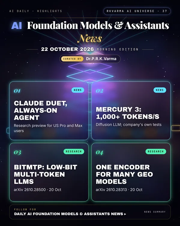 Poster: AI Foundation Models & Assistants, 22 October 2026