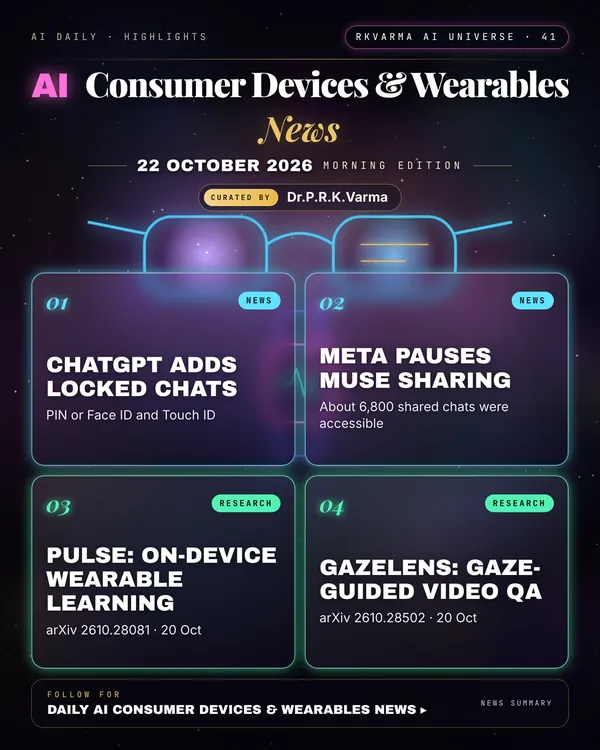 Poster: AI Consumer Devices & Wearables, 22 October 2026