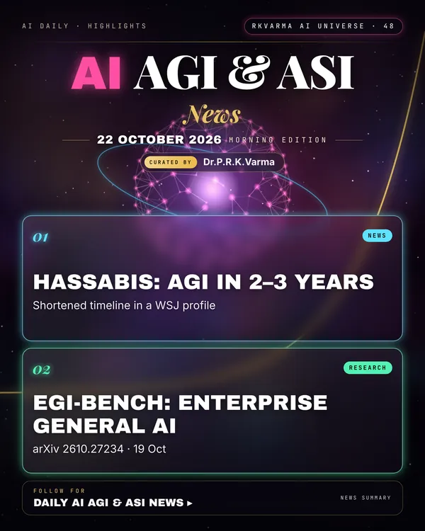 Poster: AI AGI & ASI, 22 October 2026