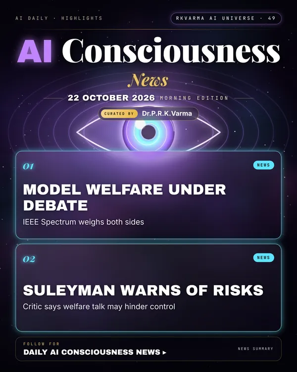 Poster: AI Consciousness, 22 October 2026