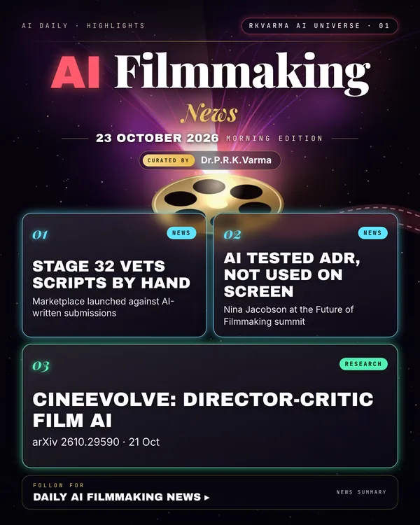 Poster: AI Filmmaking, 23 October 2026