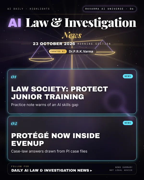 Poster: AI Law & Investigation, 23 October 2026
