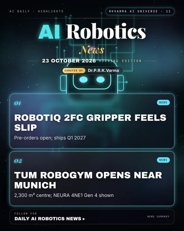 Poster: AI Robotics, 23 October 2026