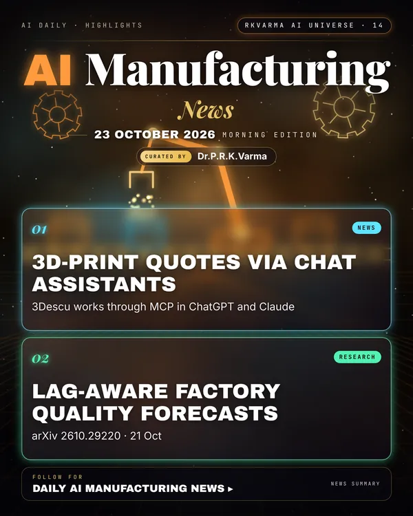 Poster: AI Manufacturing, 23 October 2026