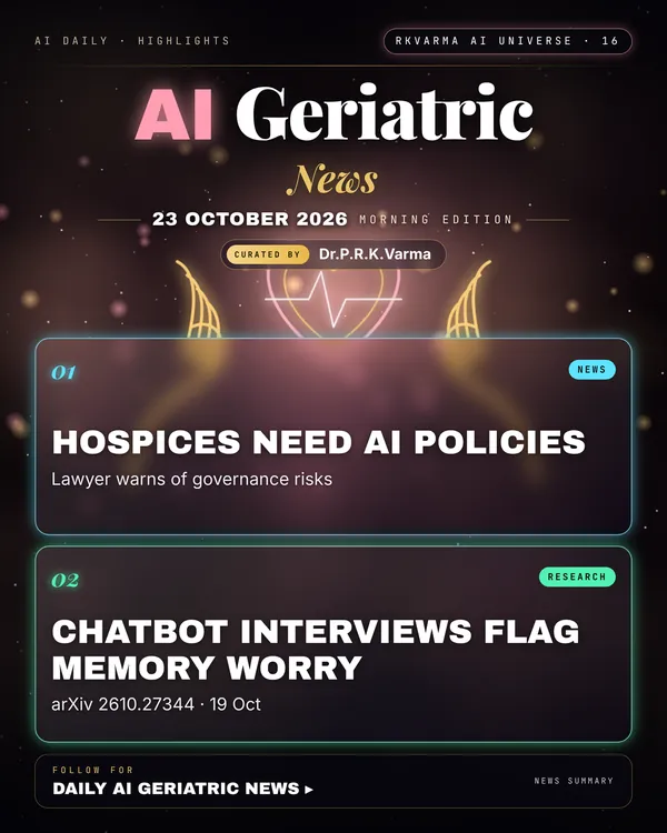 Poster: AI Geriatric, 23 October 2026