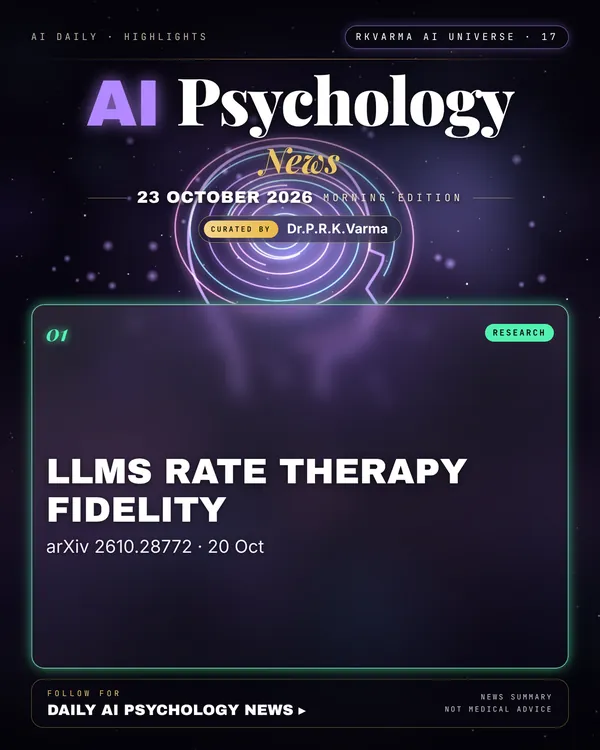 Poster: AI Psychology, 23 October 2026