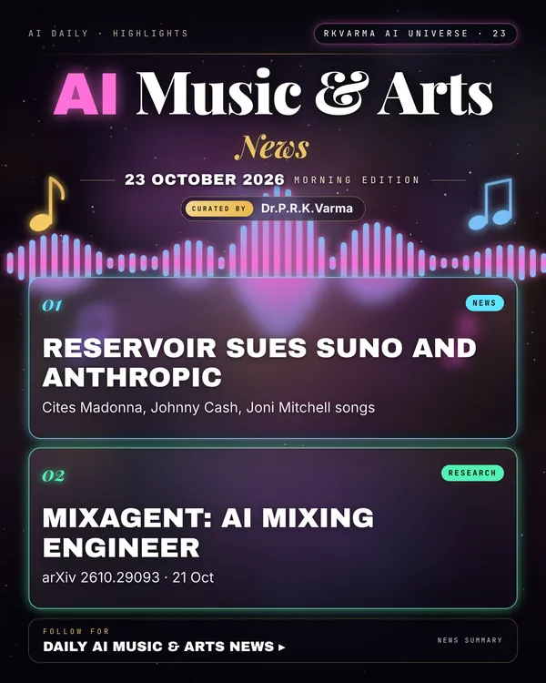 Poster: AI Music & Arts, 23 October 2026