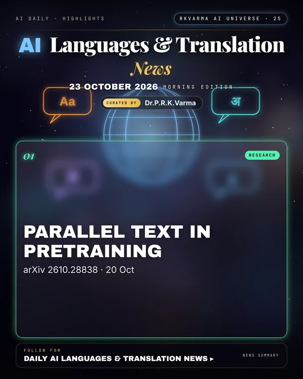 Poster: AI Languages & Translation, 23 October 2026