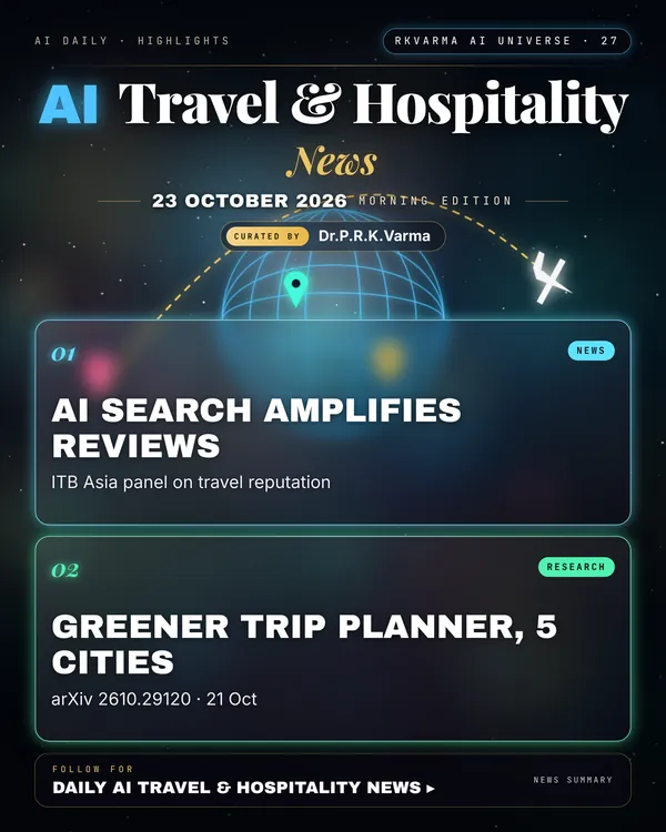 Poster: AI Travel & Hospitality, 23 October 2026