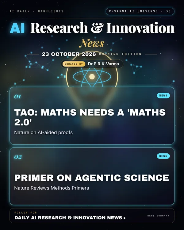 Poster: AI Research & Innovation, 23 October 2026