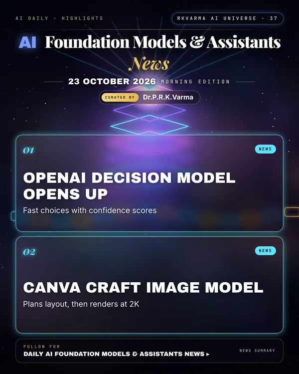 Poster: AI Foundation Models & Assistants, 23 October 2026
