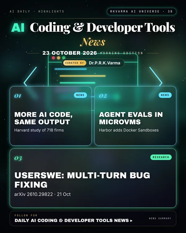 Poster: AI Coding & Developer Tools, 23 October 2026