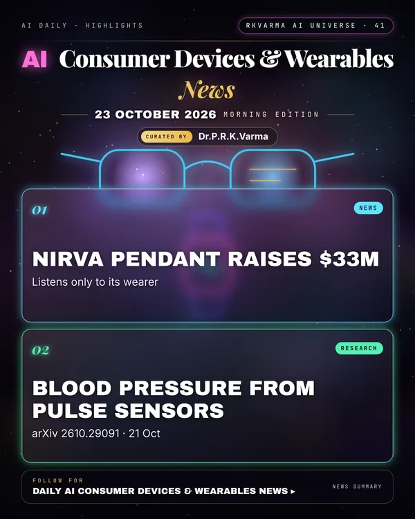 Poster: AI Consumer Devices & Wearables, 23 October 2026