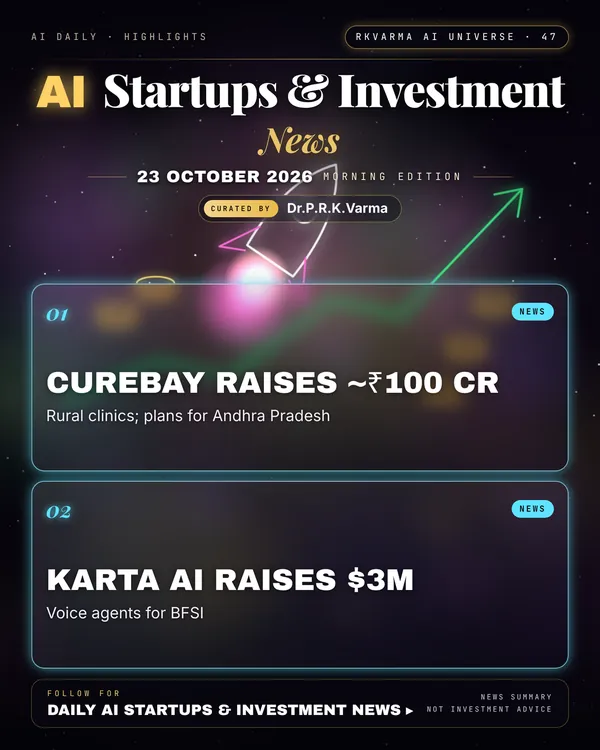 Poster: AI Startups & Investment, 23 October 2026