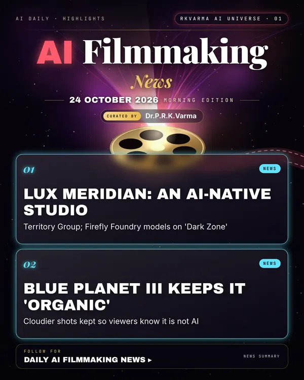Poster: AI Filmmaking, 24 October 2026