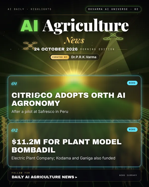 Poster: AI Agriculture, 24 October 2026