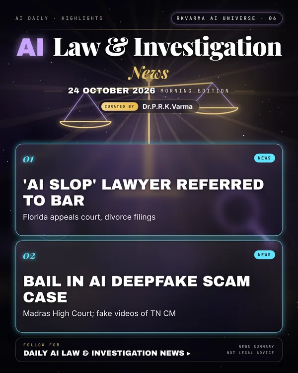 Poster: AI Law & Investigation, 24 October 2026
