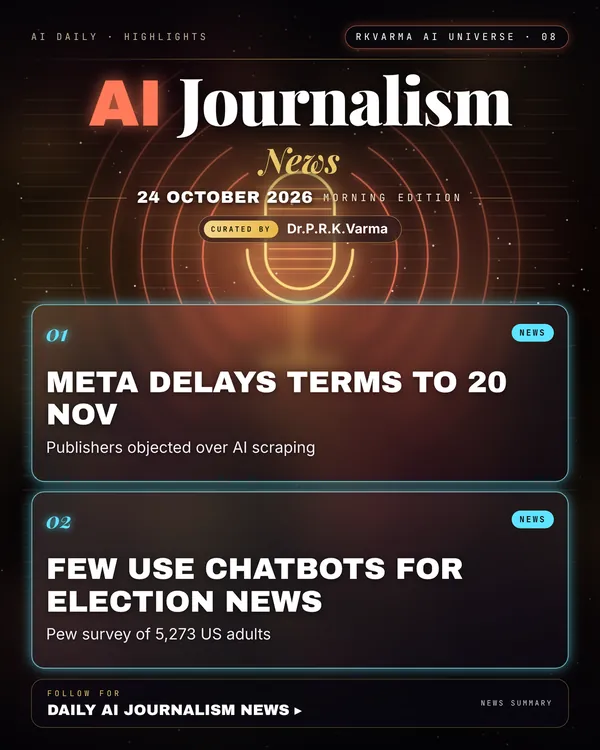 Poster: AI Journalism, 24 October 2026