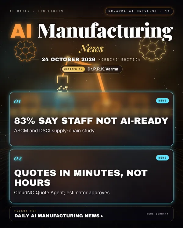 Poster: AI Manufacturing, 24 October 2026