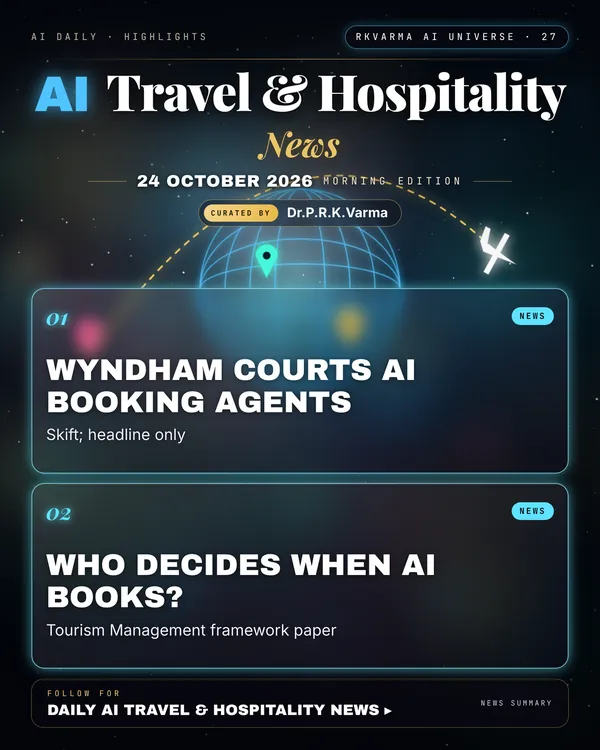 Poster: AI Travel & Hospitality, 24 October 2026