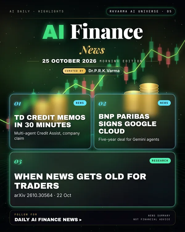 Poster: AI Finance, 25 October 2026