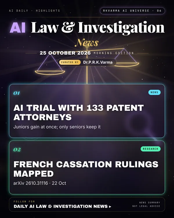 Poster: AI Law & Investigation, 25 October 2026