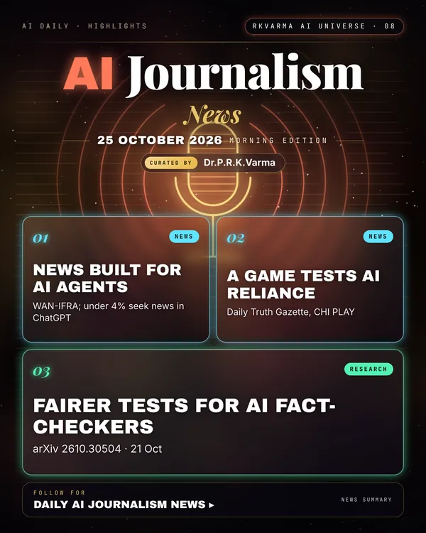 Poster: AI Journalism, 25 October 2026