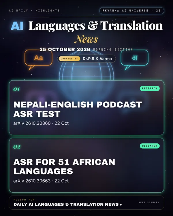 Poster: AI Languages & Translation, 25 October 2026