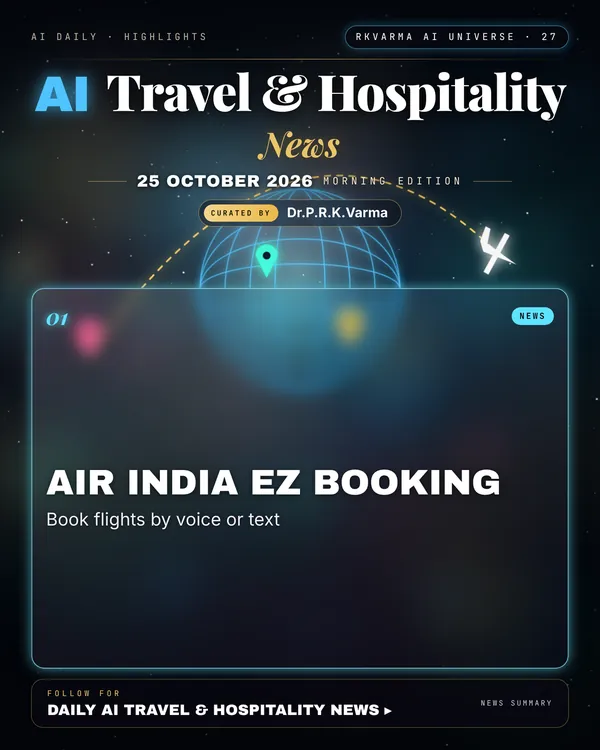 Poster: AI Travel & Hospitality, 25 October 2026