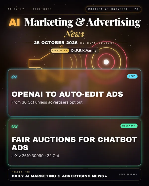 Poster: AI Marketing & Advertising, 25 October 2026