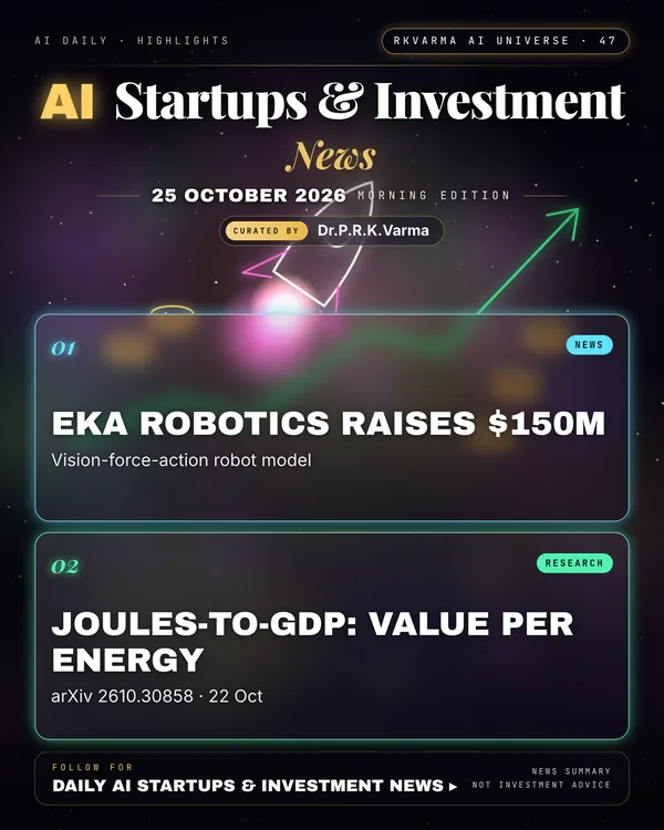 Poster: AI Startups & Investment, 25 October 2026